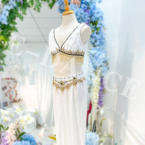 ชุดเต้นสไตล์ยิปซีวินเทจแบบ AL-R0809ชุดเต้นระบำหน้าท้องประดับหมุดโลหะโซ่<span class=keywords><strong>ส</strong></span>ีเงินชุดชั้นในชนเผ่าย้อนยุค - Product Image 5