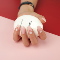 Bandes de vernis à ongles en gel vert transparentes 3D en forme de fleurs