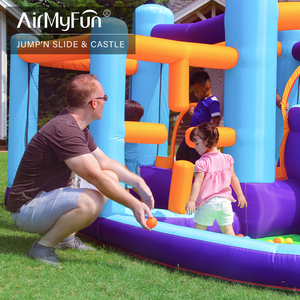 Château gonflable avec toboggan aquatique pour enfants, jeu de fête familial, vente chaude, pas cher - Product Image 2