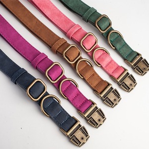 Collier pour chien personnalisé en cuir PU avec boucle serpent, étiquette nominative durable, collier d'identification de créateur pour chiens - Product Image 4