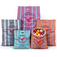 Sacs de courses en PP tissé imprimés variés, laminés et durables pour les courses quotidiennes, l'emballage de fruits et légumes, et les snacks (pommes de terre)