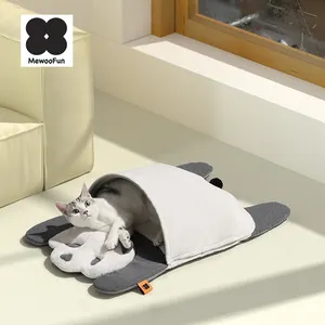 MewooFun Wholesale Eco Friendly Plush Cat Pet Nest Cat Bed Heat Design