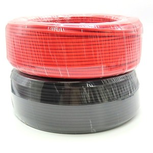 Câble solaire photovoltaïque haute conductivité PV1-F 1*4mm en cuivre étamé isolé XLPE 1800V pour station solaire, MOQ100 - Product Image 1
