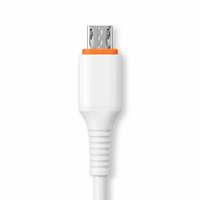 Câble de charge Micro USB blanc, USB-A vers Micro USB, pour smartphone Android, tablette, batterie externe, voiture, maison, bureau, voyage