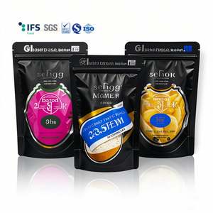 Custom Design Moisture Proof Stand up Pouch Doypack Aluminium Matte Zipper Seal Black Mylar <b>Bags</b> for Sushi & Pet Food Food Grade - Product Image 2