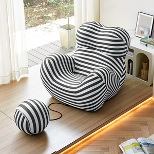 Modasi, pouf carré moderne et confortable, sans accoudoirs, modulaire, avec dossier rembourré, une place, revêtement en tissu, canapé durable, salon - Product Image 1