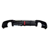 Diffuseur arrière noir brillant en ABS avec lampe LED pour BMW E90 E92 2005-2012, spoiler inférieur de pare-chocs, installation facile