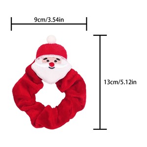<b>Christmas</b> Atmosphere Hair Accessory Reindeer & <b>Christmas</b> Tree Doll Plush Scrunchie Cute Holiday Hair <b>Tie</b> Velvet Scrunchie - Product Image 5