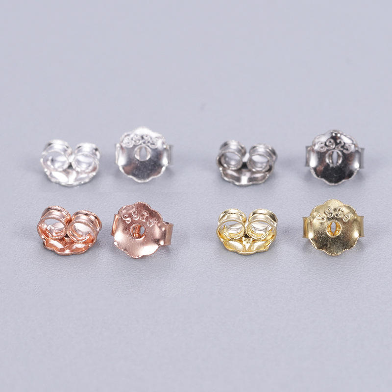 Classic 925 Sterling Silver Earring Back Replacement Ear Nut Jewelry  Accessories
