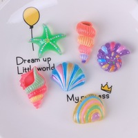 Nouvelles coquilles en résine mignonnes, série étoiles de mer, dos plat, pour scrapbooking, bijoux DIY, accessoires de décoration artisanale