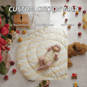 Tapis de jeu matelassé antidérapant personnalisé, 100% coton, rembourrage 300GSM, OEM ODM, impression de logo personnalisée, usage domestique - Product Image 2