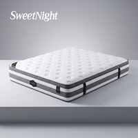 Matelas d'hôtel de luxe 2026 pour commande en gros, matelas hybride double en mousse à mémoire de forme, Colchao en boîte, matelas confortable King Size à ressorts ensachés
