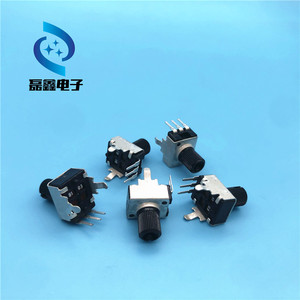 Potentiomètre à poignée courte en plastique à molette moletée 093 à 1 canal pour appareils électroniques - Product Image 3