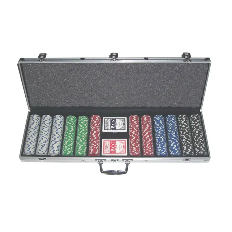 Kumar fişleri poker fişleri durumda ve gazino poker çipleri seti alüminyum kutu