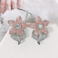 Boucles d'oreilles de banquet pour femmes 1069 Xuping, bijoux fantaisie tendance, pierres colorées, élégantes, en cristal artificiel, style exagéré et scintillant