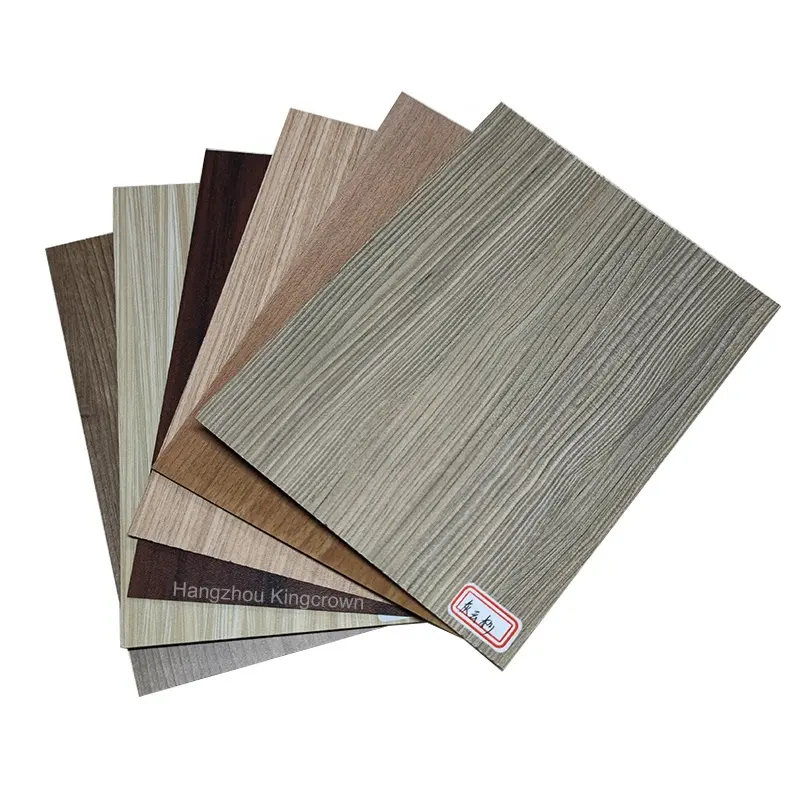 2024 matériaux de décoration feuilles de stratifié HPL ignifuges de couleur unie à grain de bois pour meubles