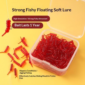 Batin Fishing Dynamischer Weichköder, Schwimmender Bionischer Köder, Gleitender Ballköder für Barsch, Karausche, Regenwurm, Roter Wurm mit Fischgeruch - Product Image 5