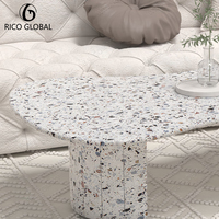 Table d'appoint en terrazzo décorative moderne sur mesure, durable, en marbre, modèle TA-1061A, fabrication OEM Malaisie, pour salon et salle de sport
