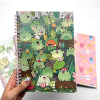 Carnet d'autocollants personnalisé pour journalisation, papier épais format A5, finition mate, réutilisable avec pages de séparation pour la décoration quotidienne