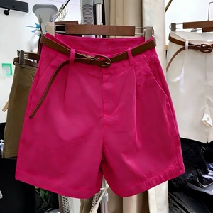 Nouveauté 2026 – <span class=keywords><strong>Short</strong></span> élégant pour <span class=keywords><strong>femme</strong></span> avec ceinture, taille haute ajustée, poches, coupe <span class=keywords><strong>large</strong></span>, pantalon de costume tendance - Product Image 5
