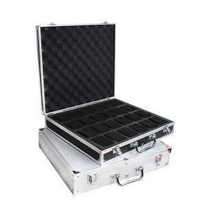 Caja de Regalo de Madera de Lujo, Calidad Premium, Duradera, Rectangular, con 24 Compartimentos para Relojes, Exhibición de Colección de Relojes, con Gamuza de PU - Product Image 1