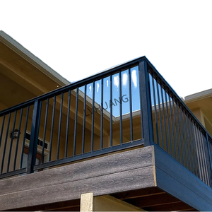 Stainless Steel Balcony Railings Deck <b>Mounted</b> Contemporary Design Rust Resistant Outdoor Use - Product Image 1