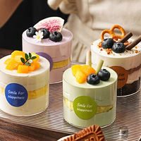 Boîte d'emballage pour mousse au chocolat, gâteaux, desserts, pâtisseries occidentales, contenants transparents jetables pour plats à emporter, coupes à pudding, aliments