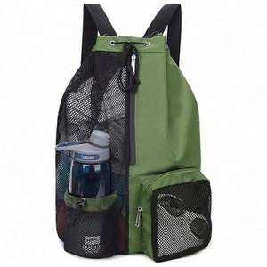 New Arrival Mesh Swimming Bag Lightweight Foldable <b>Drawstring</b> <b>Backpack</b> Sports Gym Bag - Product Image 3