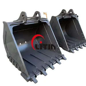 Litian China Supplier Ec290 Excavator Attachment Rock Bucket With 5 Teeth 1.6M3 For Sale Support Customization