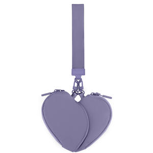 Porte-clés étanche en forme de cœur avec double <span class=keywords><strong>poche</strong></span>, mini pochette légère pour le rangement des petits objets au quotidien - Product Image 4