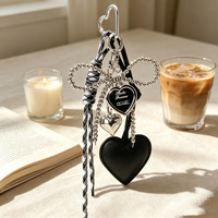 Porte-clés Cœur Créatif et Mignon, Breloque de Sac, Pendentif pour Sac à Dos, Décoration, Cadeau pour Femmes et Filles