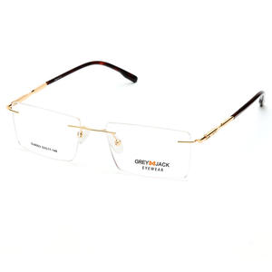 Lunettes optiques sans monture Grey Jack, monture carrée, unisexe, monture en métal, lunettes pour myopie SF9003, largeur moyenne - Product Image 2