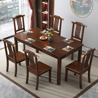 Ensemble table et chaises de salle à manger de qualité supérieure, style moderne, dossier long, 6 chaises, mobilier de salle à manger