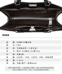 Factory Wholesale Luxury Large Capacity Sac Main Custom New Fashion Shoulder Tote <b>Bag</b> Handbag Women Genuine Leather Ladies <b>Bags</b> - Product Image 2