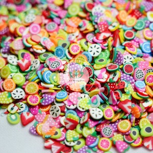 Grosir 5mm bentuk buah Natal Halloween Sprinkles polimer tanah liat iris untuk kuku Slime Epoxy Resin kerajinan Diy - Product Image 1