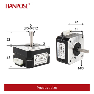 Motor paso a paso Hanpose <span class=keywords><strong>12V</strong></span> 17HS42-<span class=keywords><strong>23</strong></span> 0.8A 12N.CM 23MM de 4 cables, motor 42 para impresora 3D, varios instrumentos, motor paso a paso Nema17 - Product Image 3