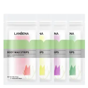 LANBENA Hair Removal Papers Natural Beeswax Double Side Depilation Uprooted Silky Body Wax Strips