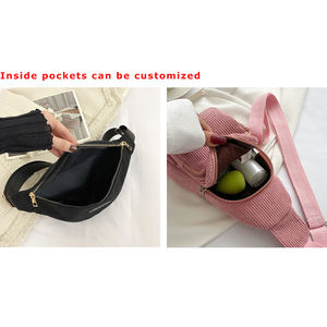 <span class=keywords><strong>Sac</strong></span> à bandoulière décontracté en velours côtelé pour femmes <span class=keywords><strong>sac</strong></span> de taille, <span class=keywords><strong>sac</strong></span> de téléphone de voyage simple grand <span class=keywords><strong>sac</strong></span> de taille en toile <span class=keywords><strong>banane</strong></span> sacs de ceinture de hanche/ - Product Image 2