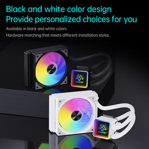 Refroidisseur de processeur tout-en-un SNOWMAN DESKTOP <span class=keywords><strong>KS120</strong></span>, radiateur 120 mm, RGB, compatible PWM 4 broches pour AM5AM4Intel LGA 17001200115X, refroidissement par eau - Product Image 2