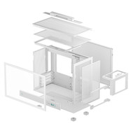 Boîtier en acier Deepcool Ch160 Plus de taille moyenne, compatible avec les cartes mères MicroATX, refroidissement par air de 164 mm et carte graphique de 342 mm
