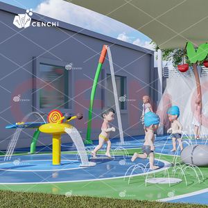 Aire de jeux aquatique de toboggan de piscine de parc aquatique commercial extérieur de Cenchi pour le tapis d'éclaboussure de la Jordanie - Product Image 1
