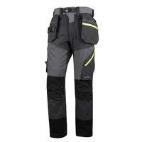 Conjunto de Ropa de Trabajo Profesional Gris y Negro, Tela Elástica en 4 Direcciones, Uniforme Resistente para Construcción e Ingeniería