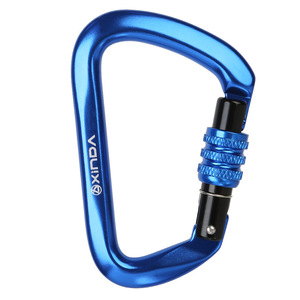 Mosquetón de Aluminio Tipo D XINDA con Cierre de Rosca, Resistencia de 28kN, Equipo de Seguridad para Escalada al Aire Libre - Product Image 3