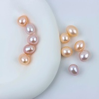 Perles de culture d'eau douce multicolores en forme de goutte 7-8mm AAA, lustre brillant, perles lâches à demi-trou de 0,9mm, rose/violet pour bracelet et boucles d'oreilles