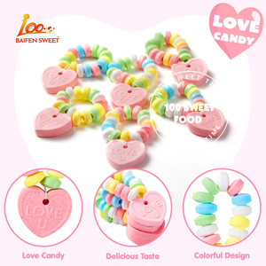 Caramelos de Corazón para el Día de San Valentín, Caramelos Personalizados al por Mayor, Envueltos Individualmente, Pulsera de Caramelos DIY, Ideal para el Día de San Valentín - Product Image 4