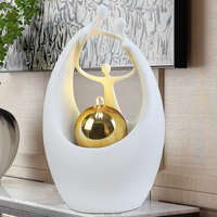 Mini Fontaine d'Intérieur Écologique Faite à la Main en Coton 100% pour Bureau et Maison, Ornements Feng Shui Cascade, Ensemble Diffuseur à Bâtonnets