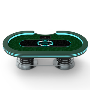 <span class=keywords><strong>Mesa</strong></span> de Póker Profesional Ovalada de Alta Calidad YH de 96 Pulgadas con Luces LED, <span class=keywords><strong>Mesa</strong></span> de Póker Texas Hold'em con USB - Product Image 1
