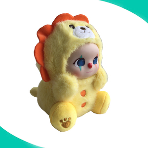 かわいいPVCフェイスぬいぐるみ人形ビニールウサギの毛皮人形素敵な3Dキュービックフェイスぬいぐるみ動物のおもちゃ - Product Image 3