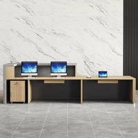 Comptoir de caisse en bois moderne pour hôtels, réception, design pour salons et spas de manucure, pour salle de sport et école