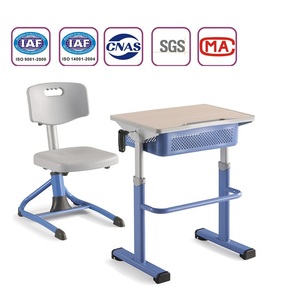 SONGYE Student Height Adjustable Steel Modern Desk and <b>Chair</b> Set With 1 Year Warranty for School Use ST-0703 School Desk Set Har - Product Image 4